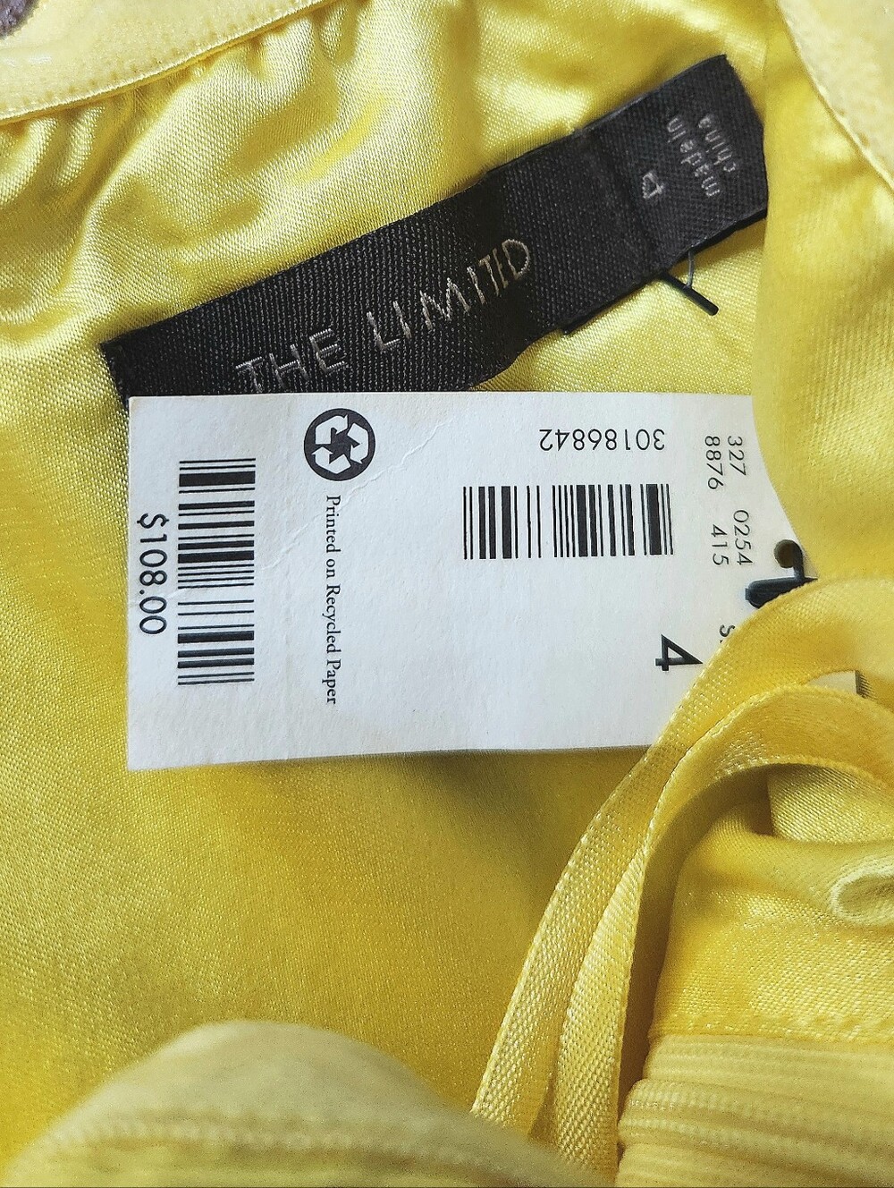 Womens Yellow Strapless Textured A-Line Summer Cockatil Mini Dress Size 4 - Picture 8 of 8